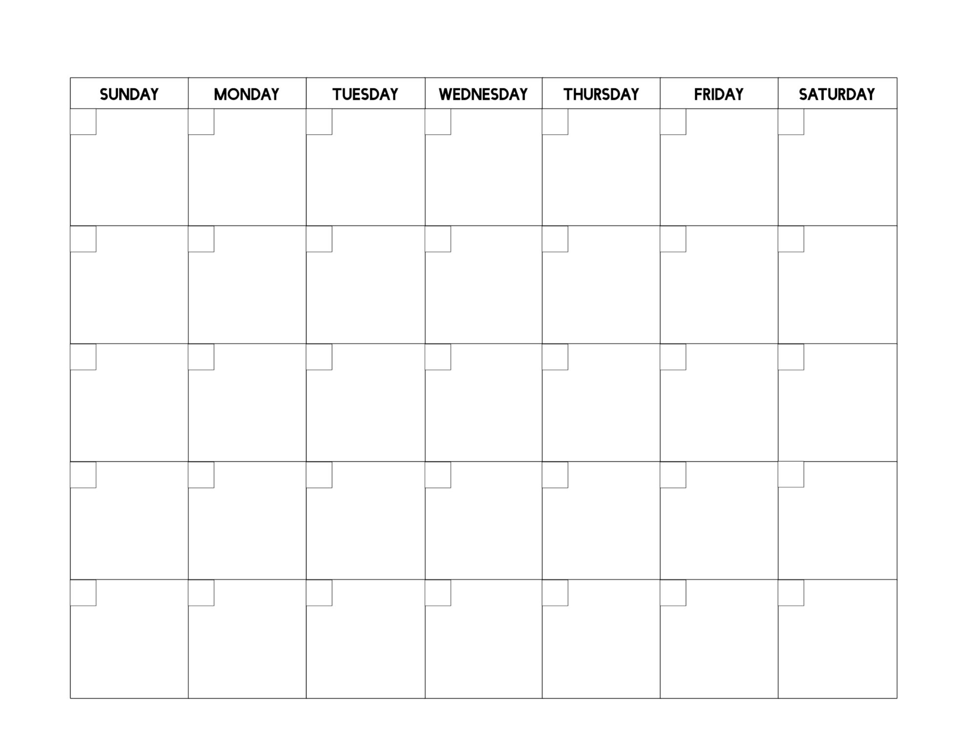 Printable Calendar Printable Calendar Blank