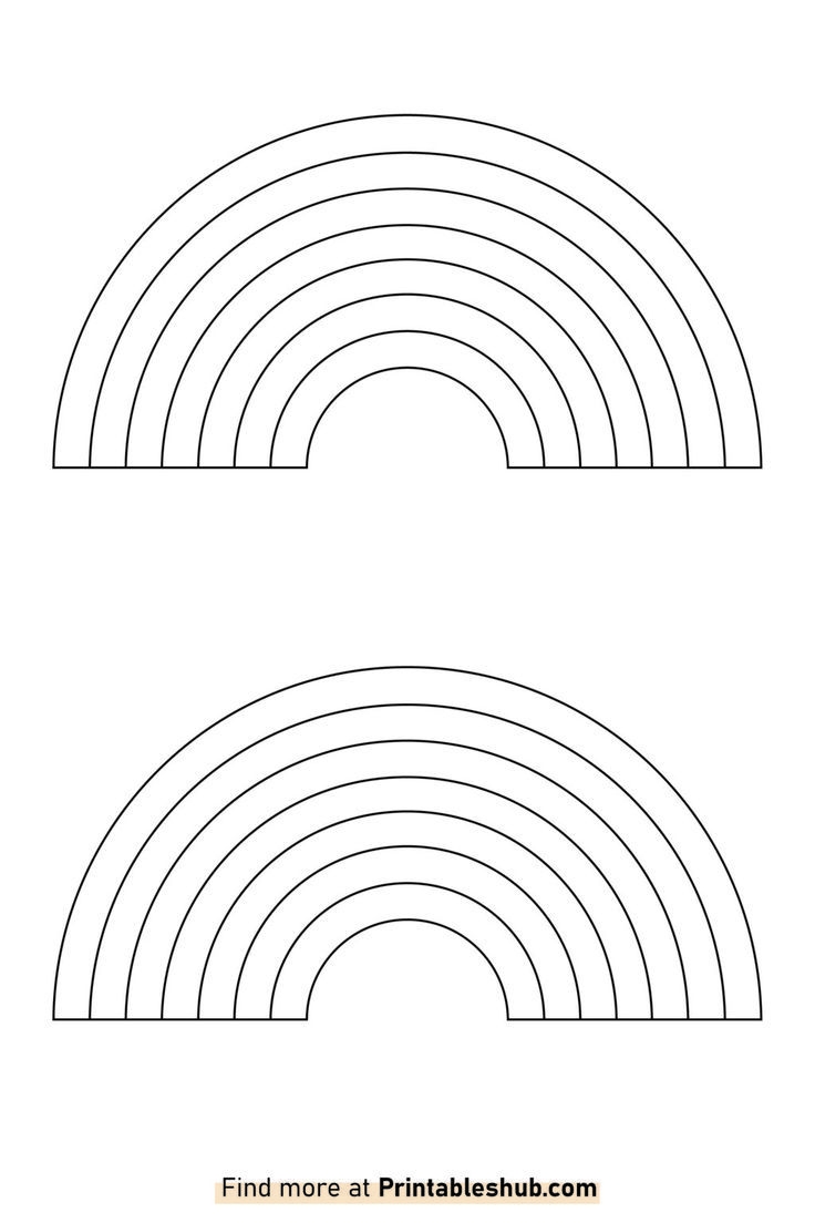 Rainbow Template Free Printable