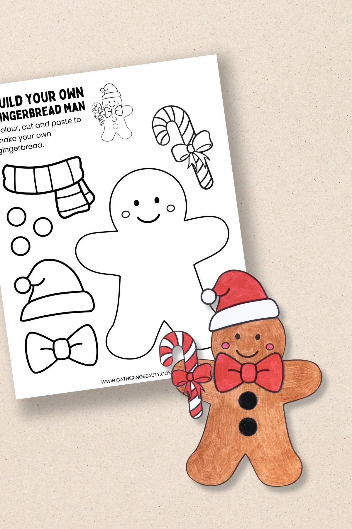 Full Page Printable Gingerbread Man Template