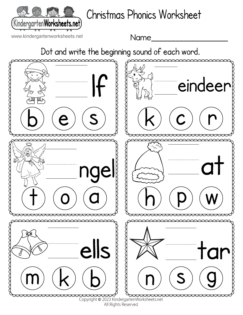 Printable Christmas Worksheets For Preschool