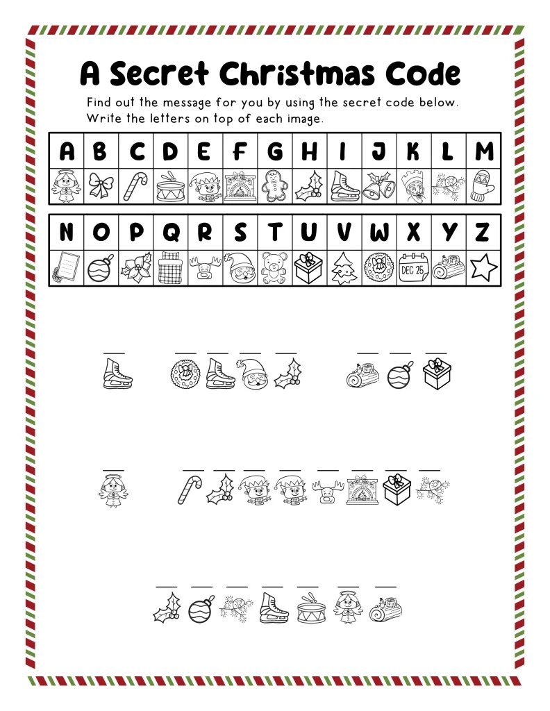 Secret Code Printable Kids