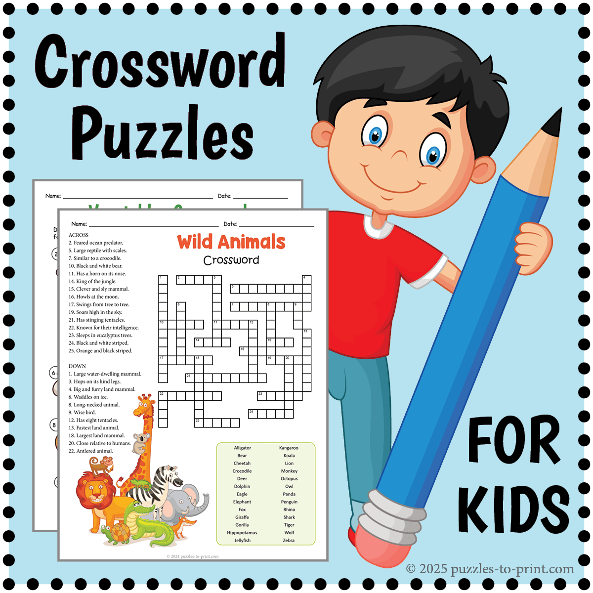 Printable Online Crossword Puzzles For Kids