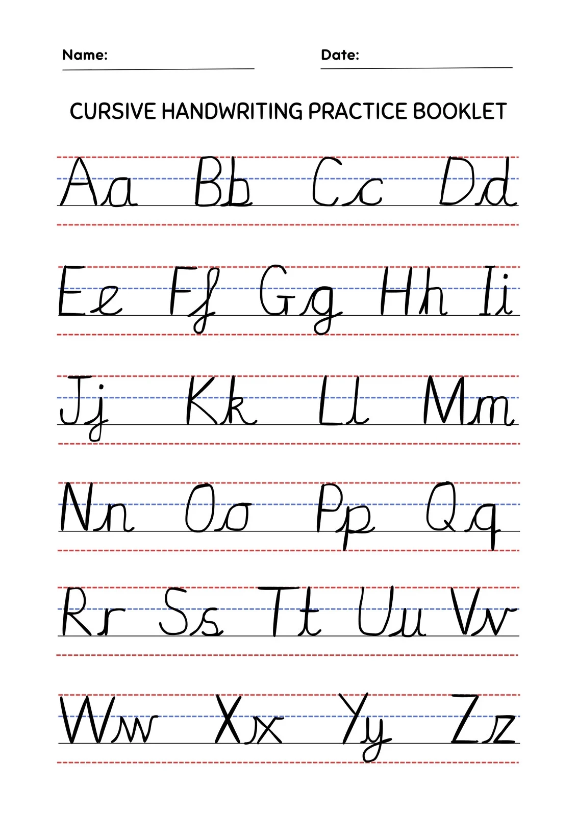 Free Printable Handwriting Worksheets Maker