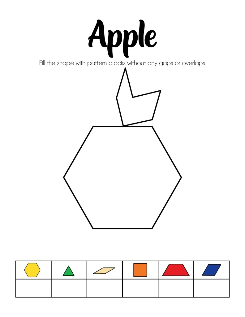 Pattern Block Worksheets Printable