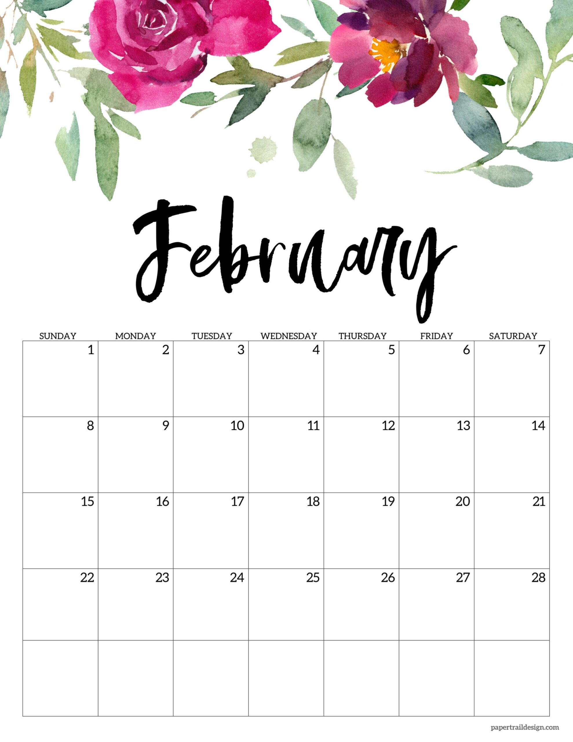Free Monthly Printable Calendar 2026