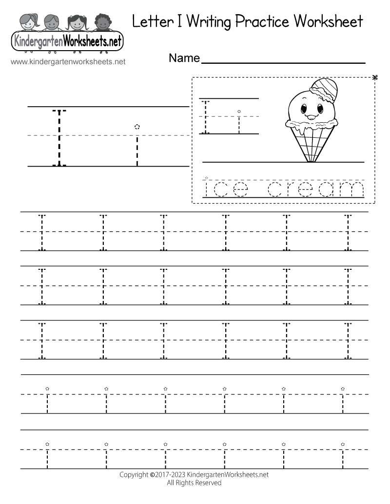 Letter I Printable Worksheets