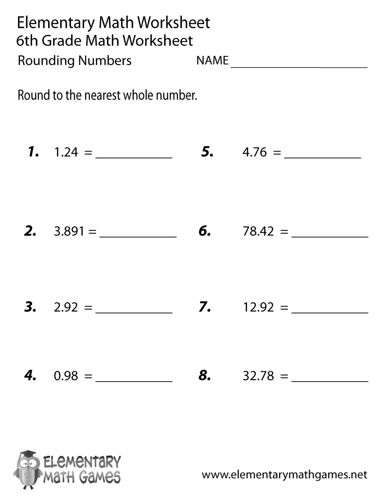 Rounding Numbers Free Printable Worksheets