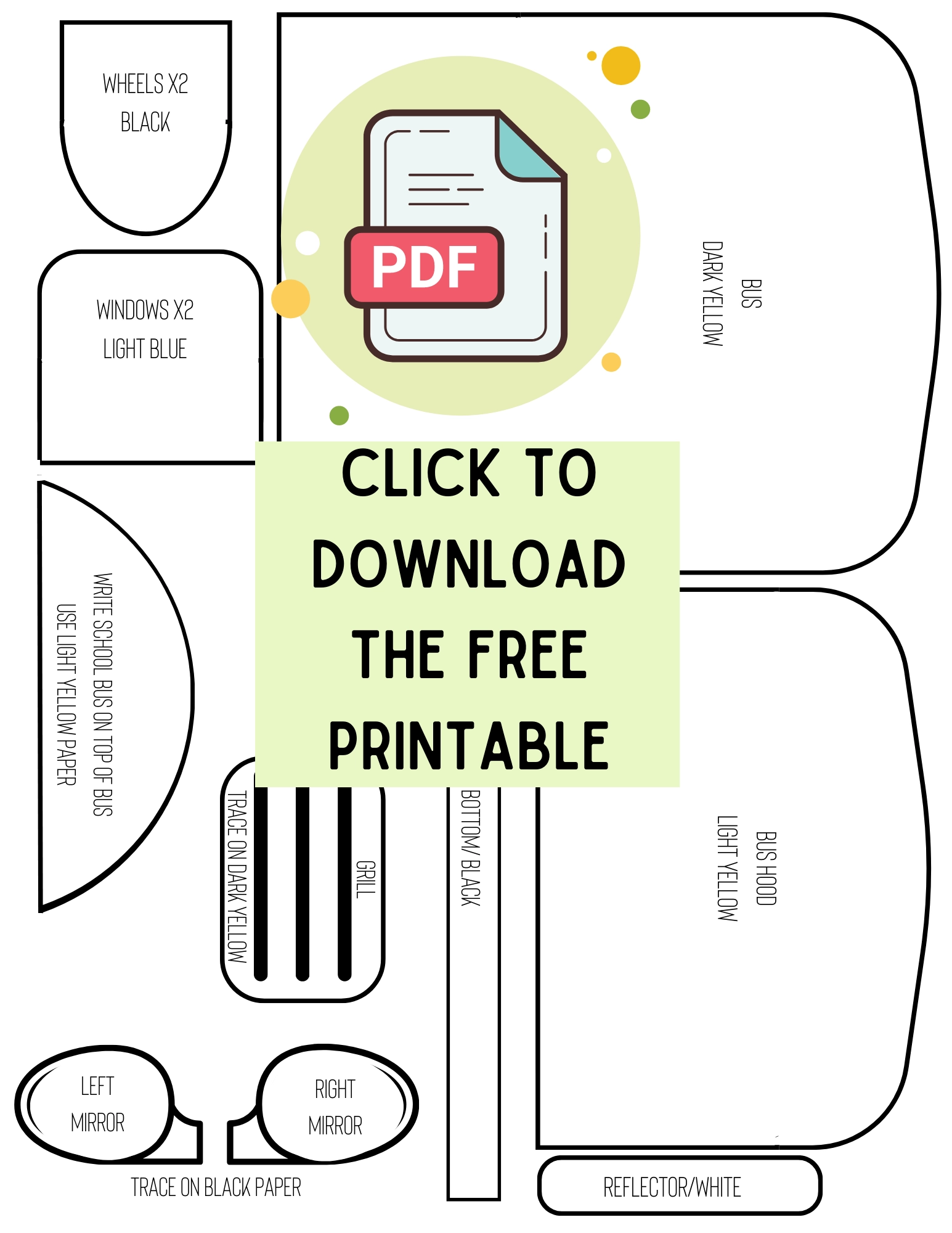 Free Printable Bus Template