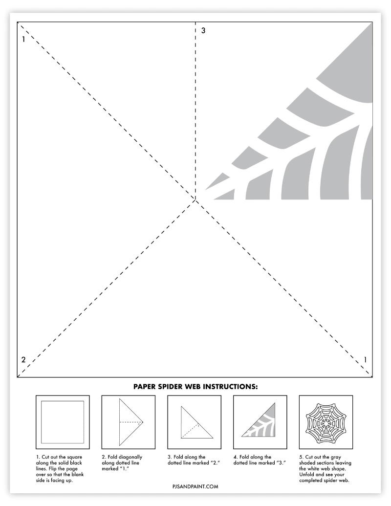 Free Printable Spider Web Template Halloween Craft Pjs And Paint