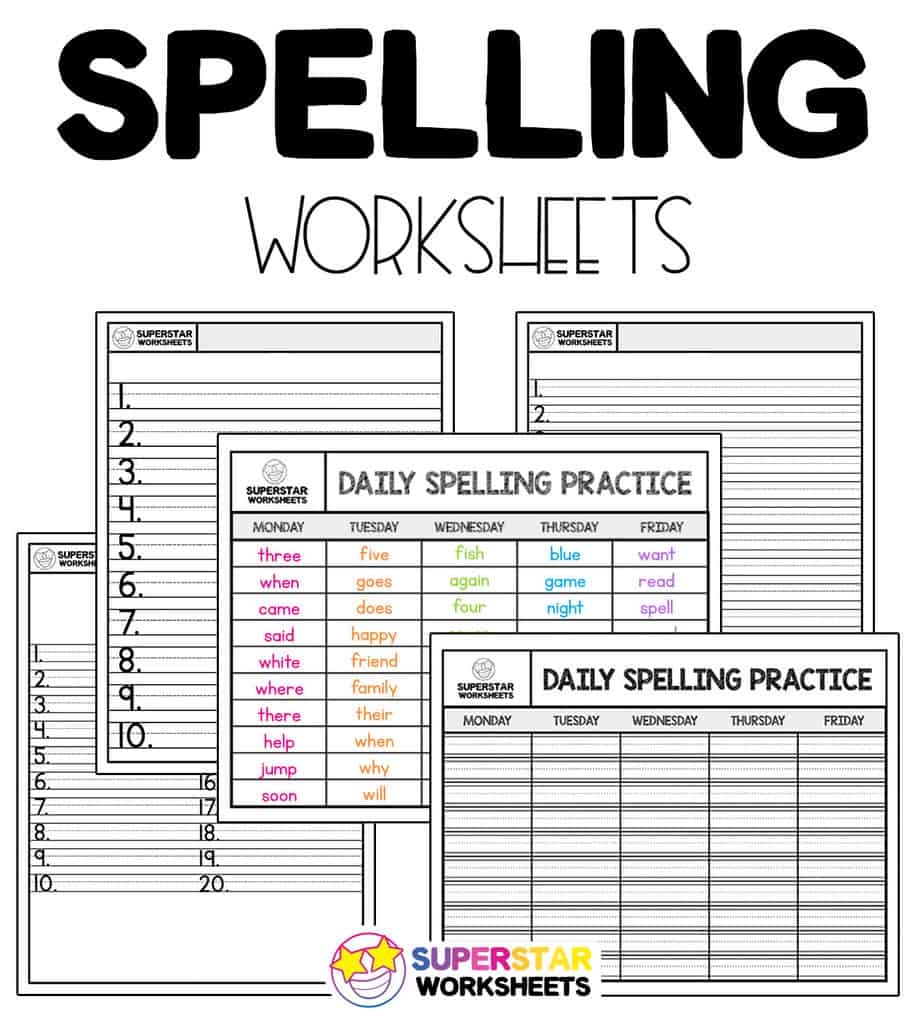 Free Spelling Worksheets Superstar Worksheets Worksheets Library