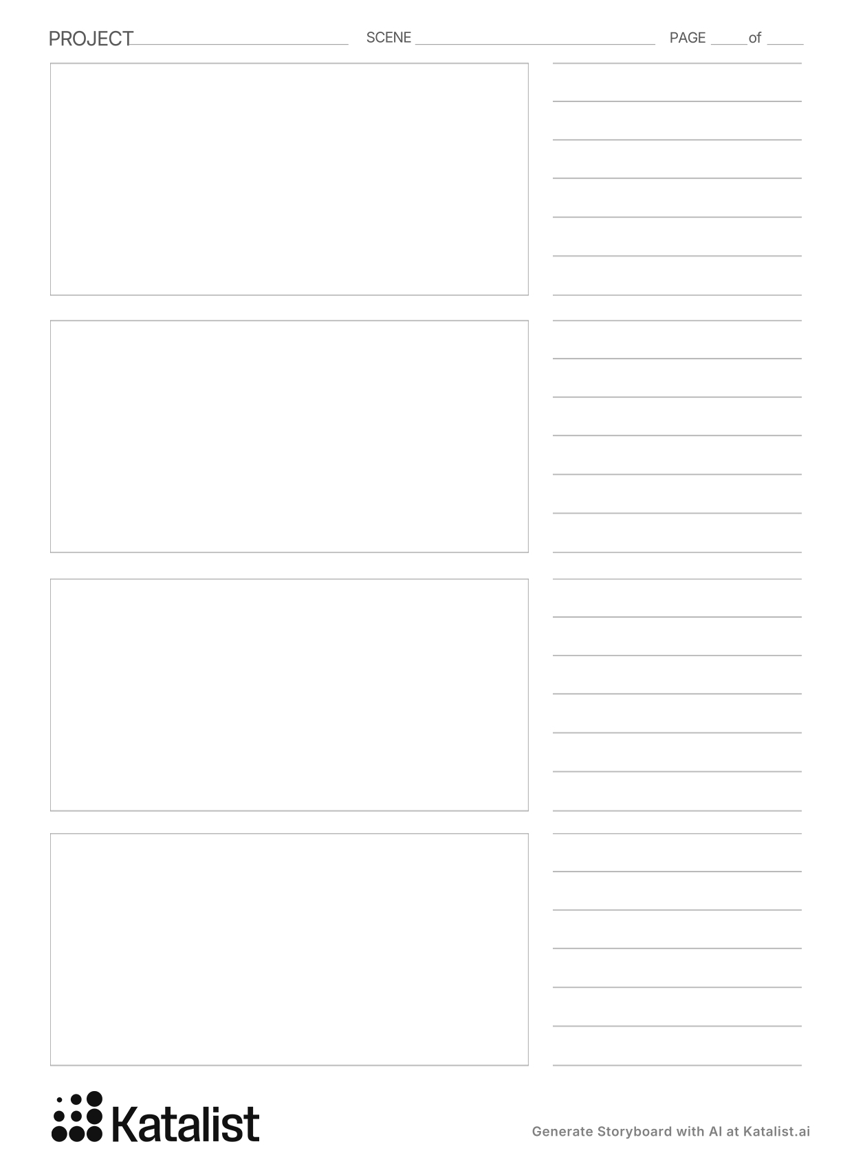 Printable Storyboard Templates