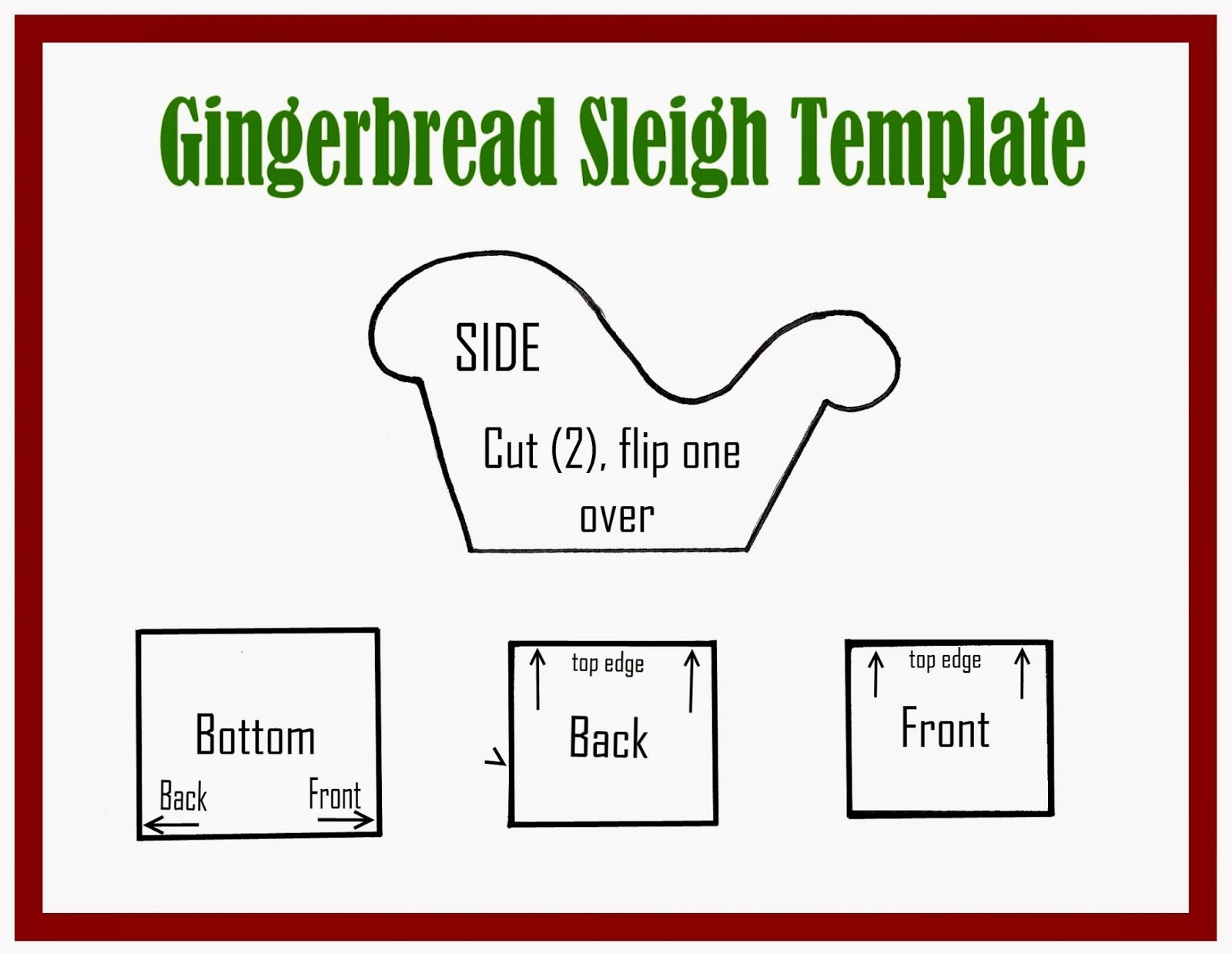 Free Printable Sleigh Template