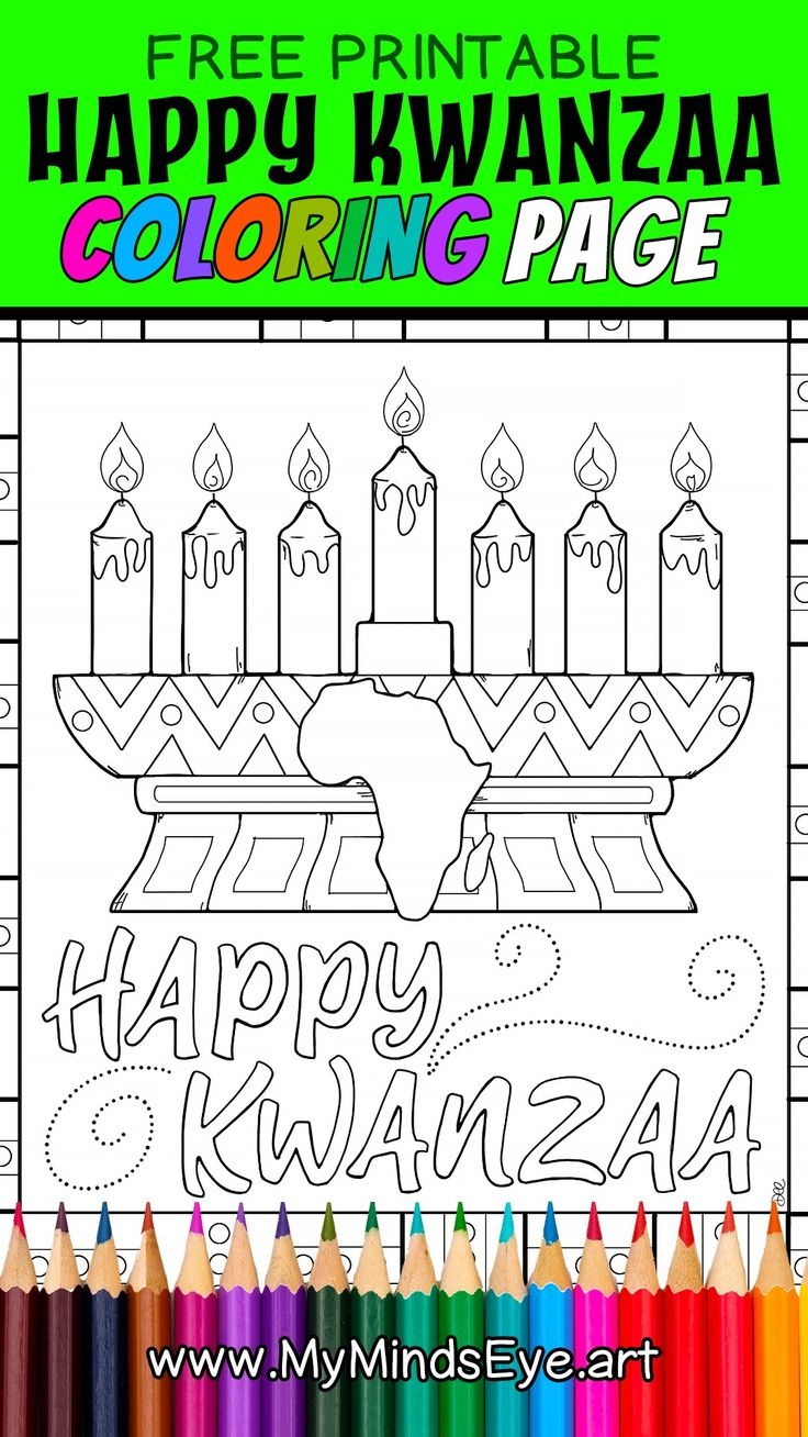 Happy Kwanzaa Coloring Page
