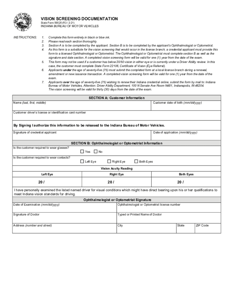 Indiana State Form 56520 Fill Out amp Sign Online DocHub