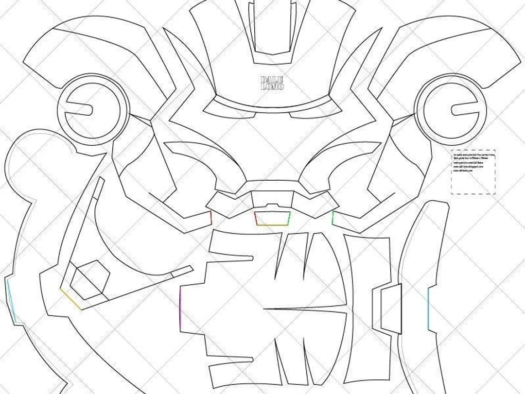 Iron Man Mark 4 Helmet A4 amp Letter Size PDF Template ready To 