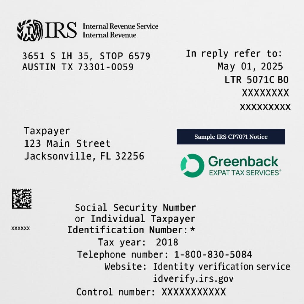 IRS CP5071 Letter For Expats Identity Verification amp Refund Delays
