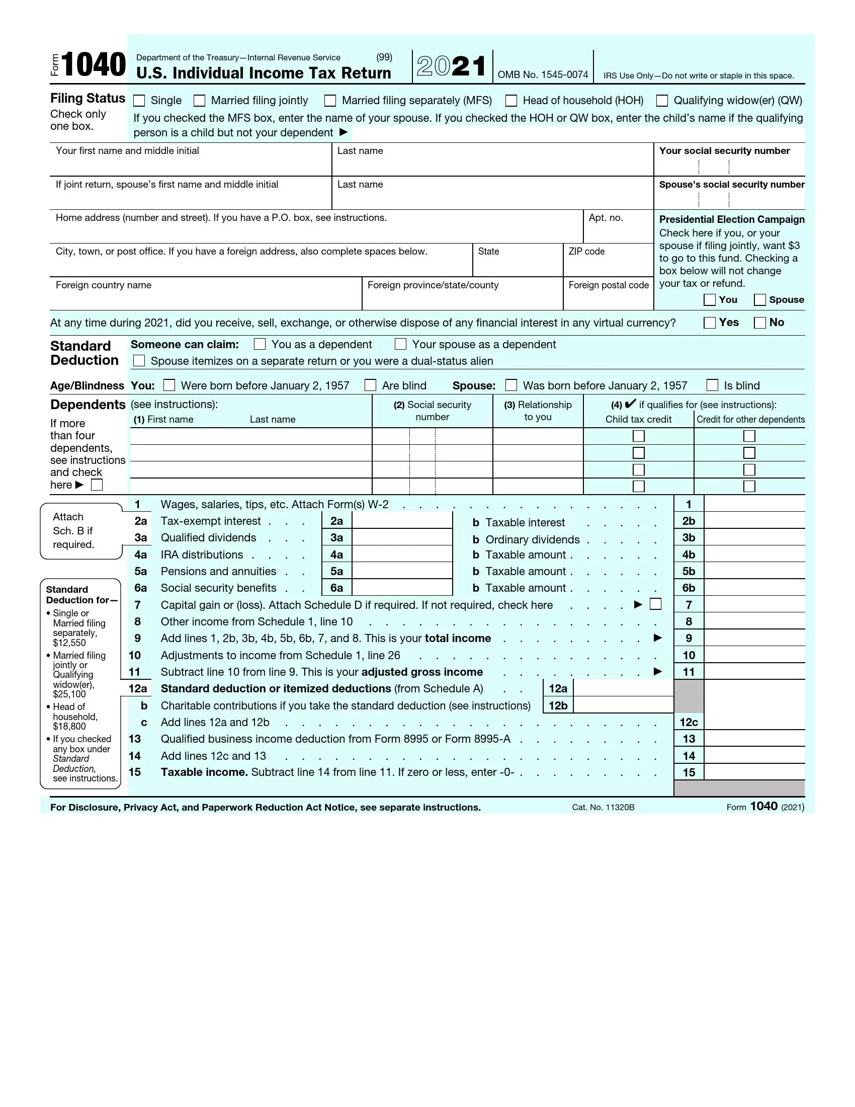 Irs 1040 2022 Form Schedule I