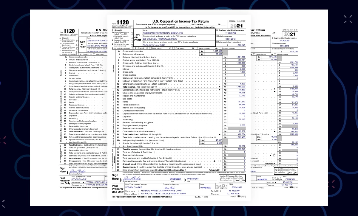 IRS Form 1120 Automated Document Processing