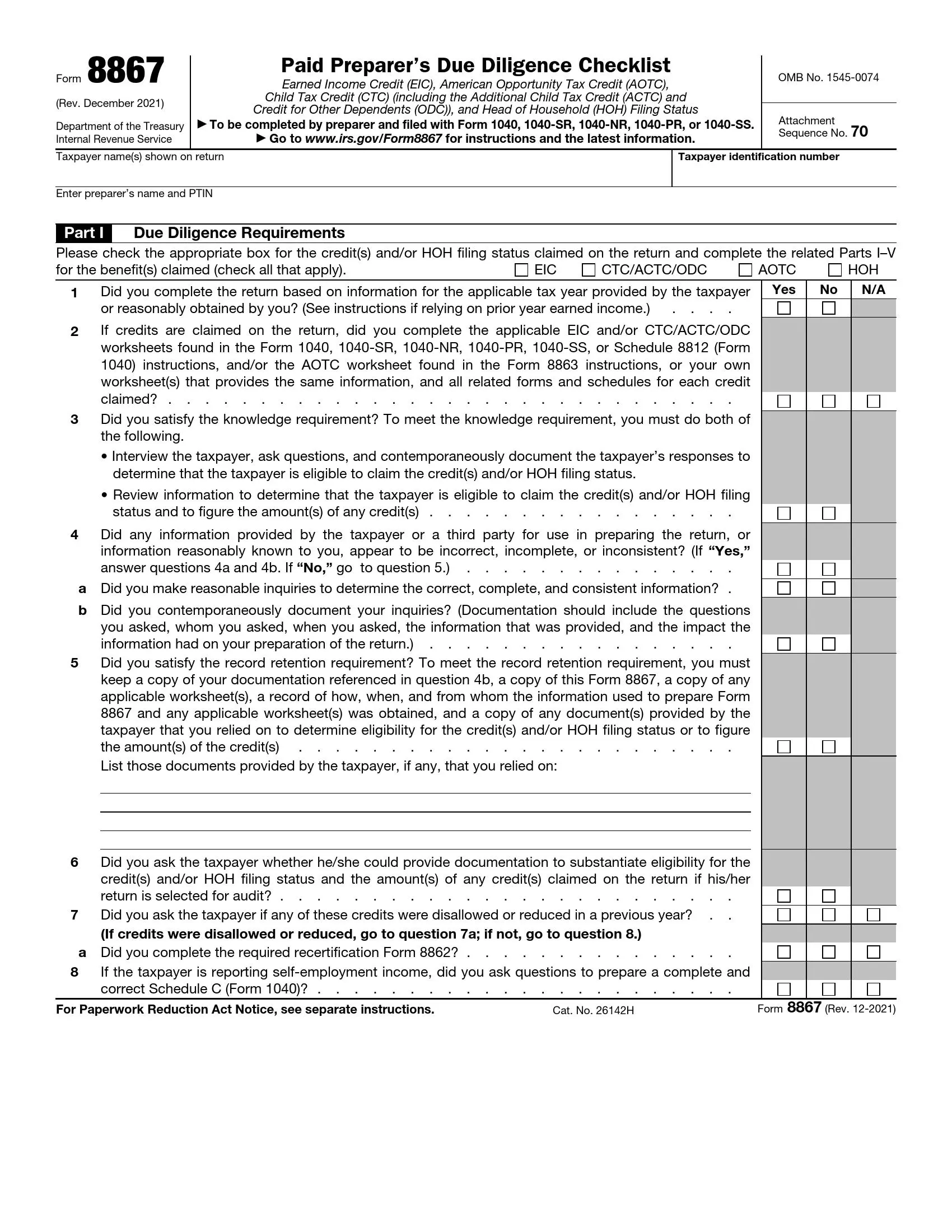 Irs Form Eic 2021