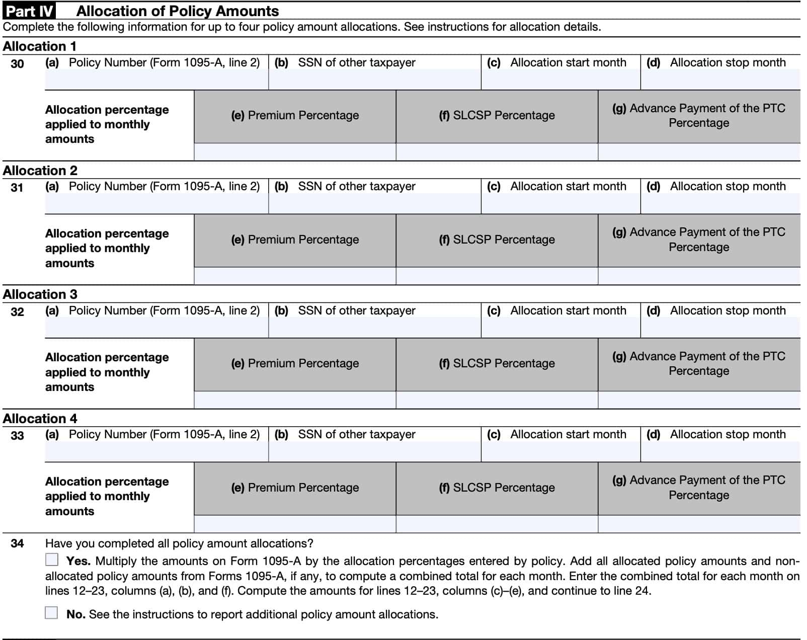Printable Form 8962 Irs
