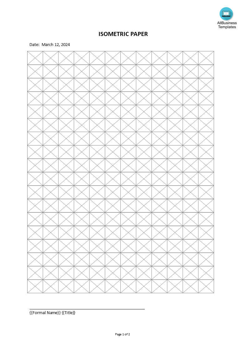 Isometric Graph Paper Templates At Allbusinesstemplates