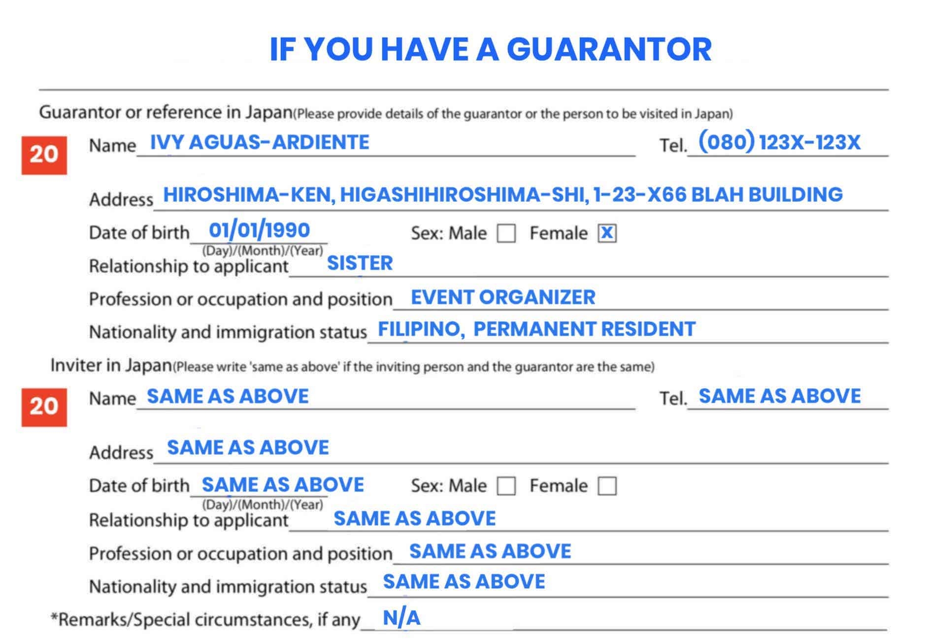 Japan Visa Application Form Philippines 2023
