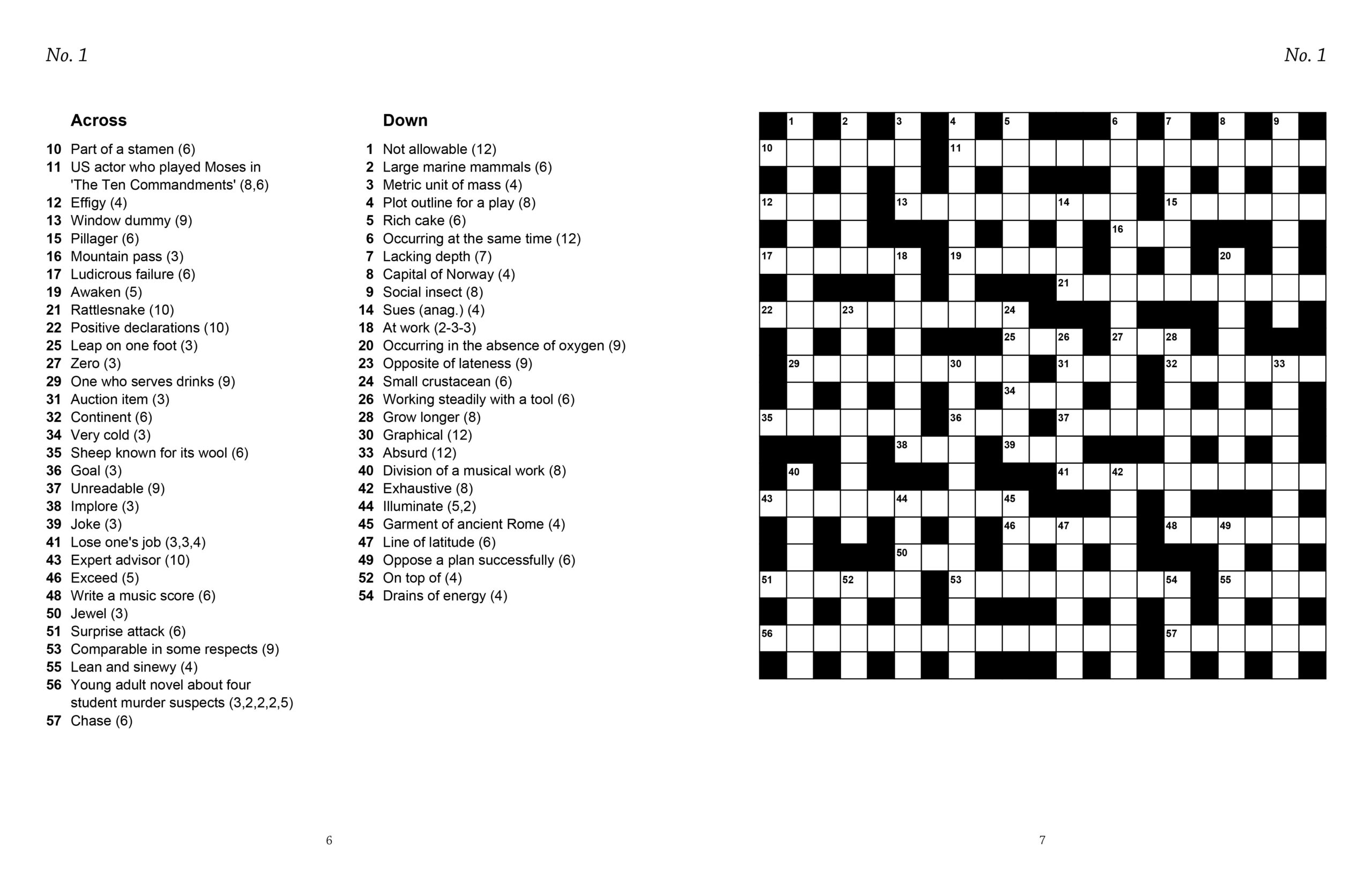 Jumbo Crosswords Book 1 Richardson Puzzles And Games