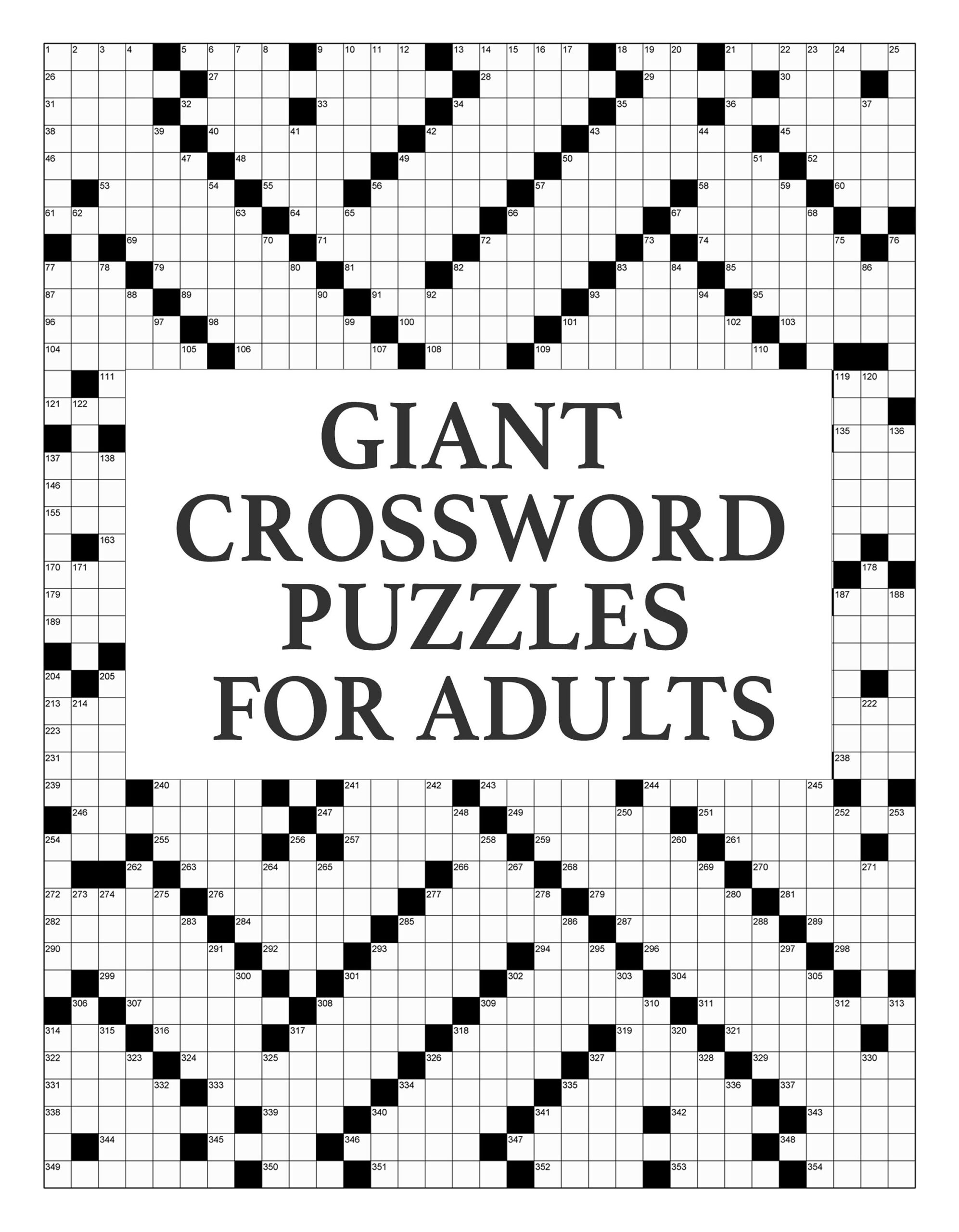 Giant Crossword Puzzle Printable