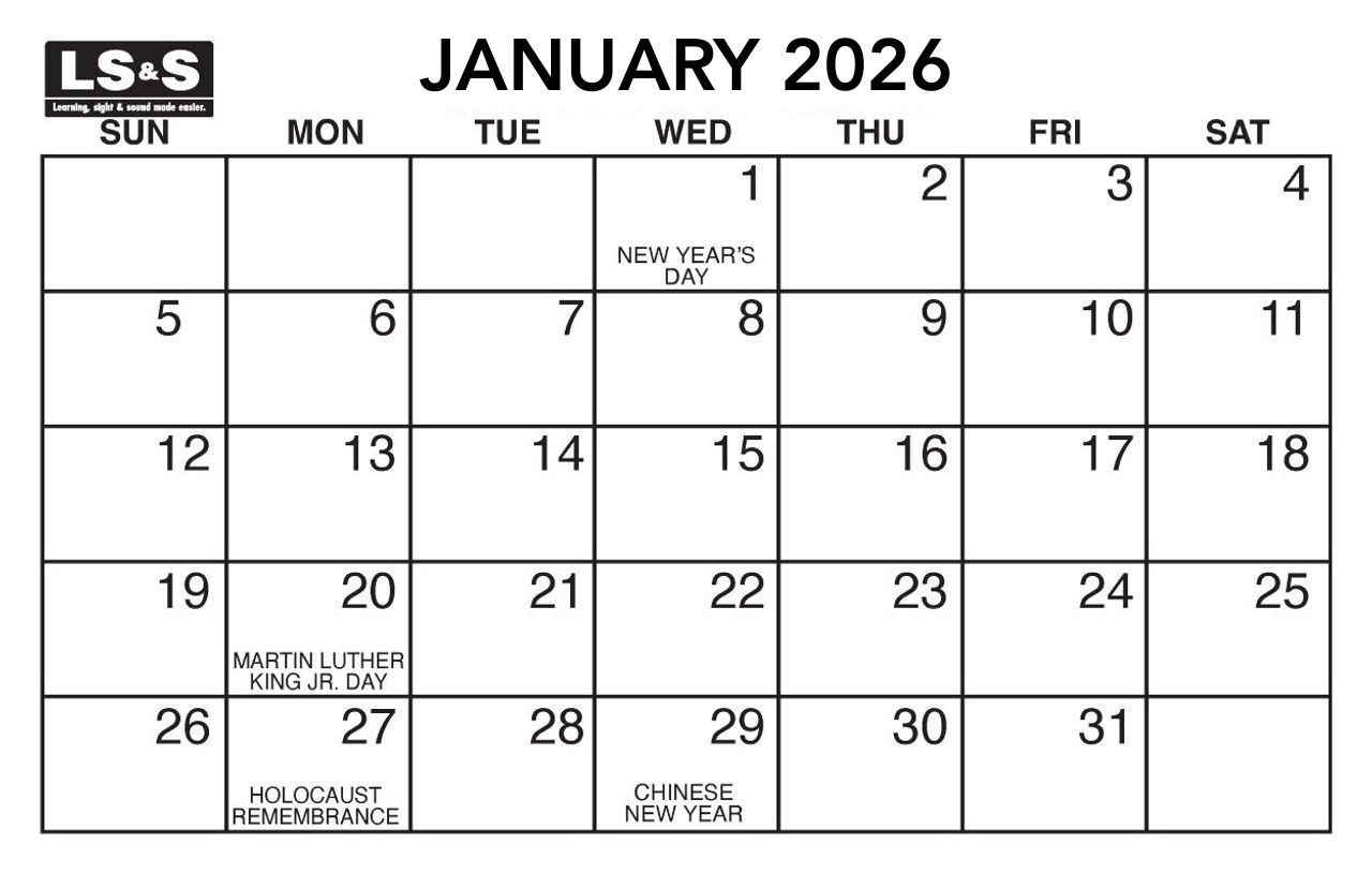 Printable Calendar 2026 Large Boxes