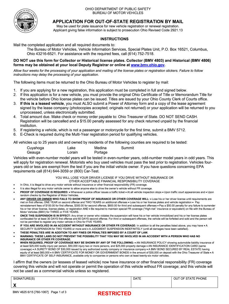 Letter From Ohio Department Of Public Safety Bureau Of Motor 