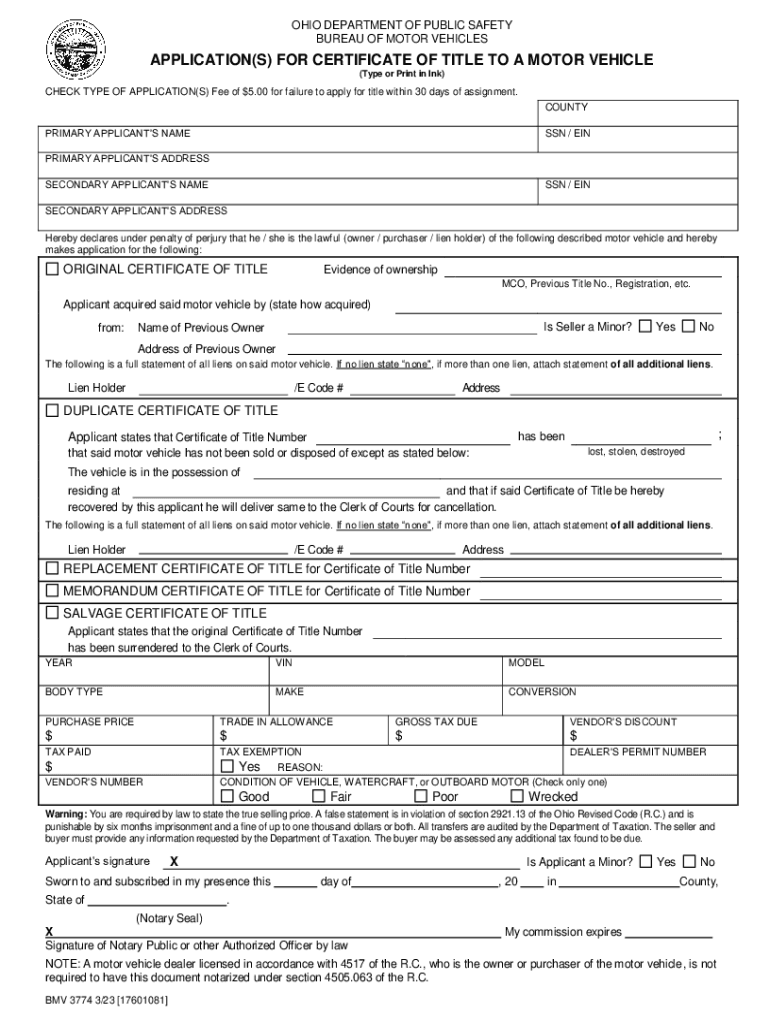 Letter From Ohio Department Of Public Safety Bureau Of Motor 