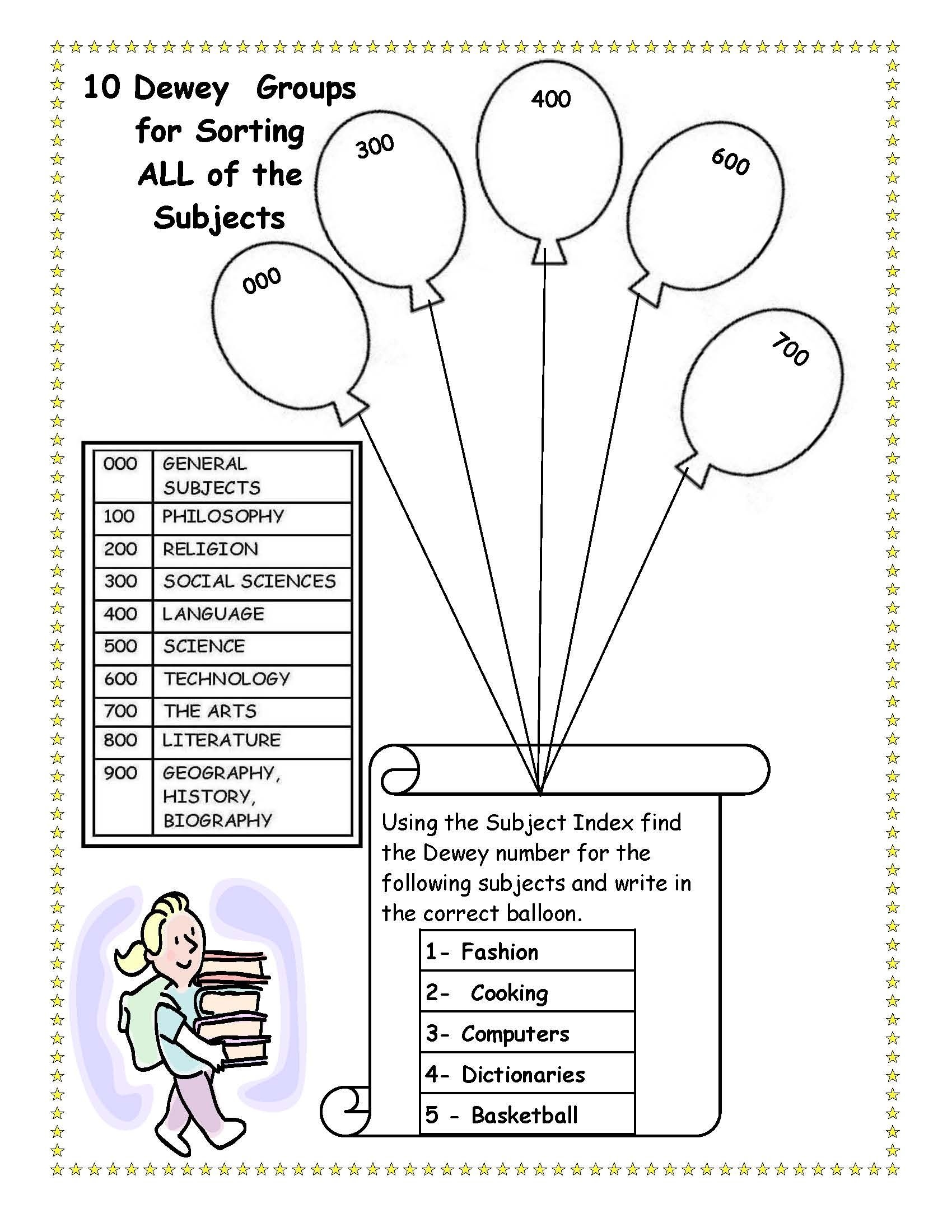 Library Worksheets For Kindergarten Library Skills Library 