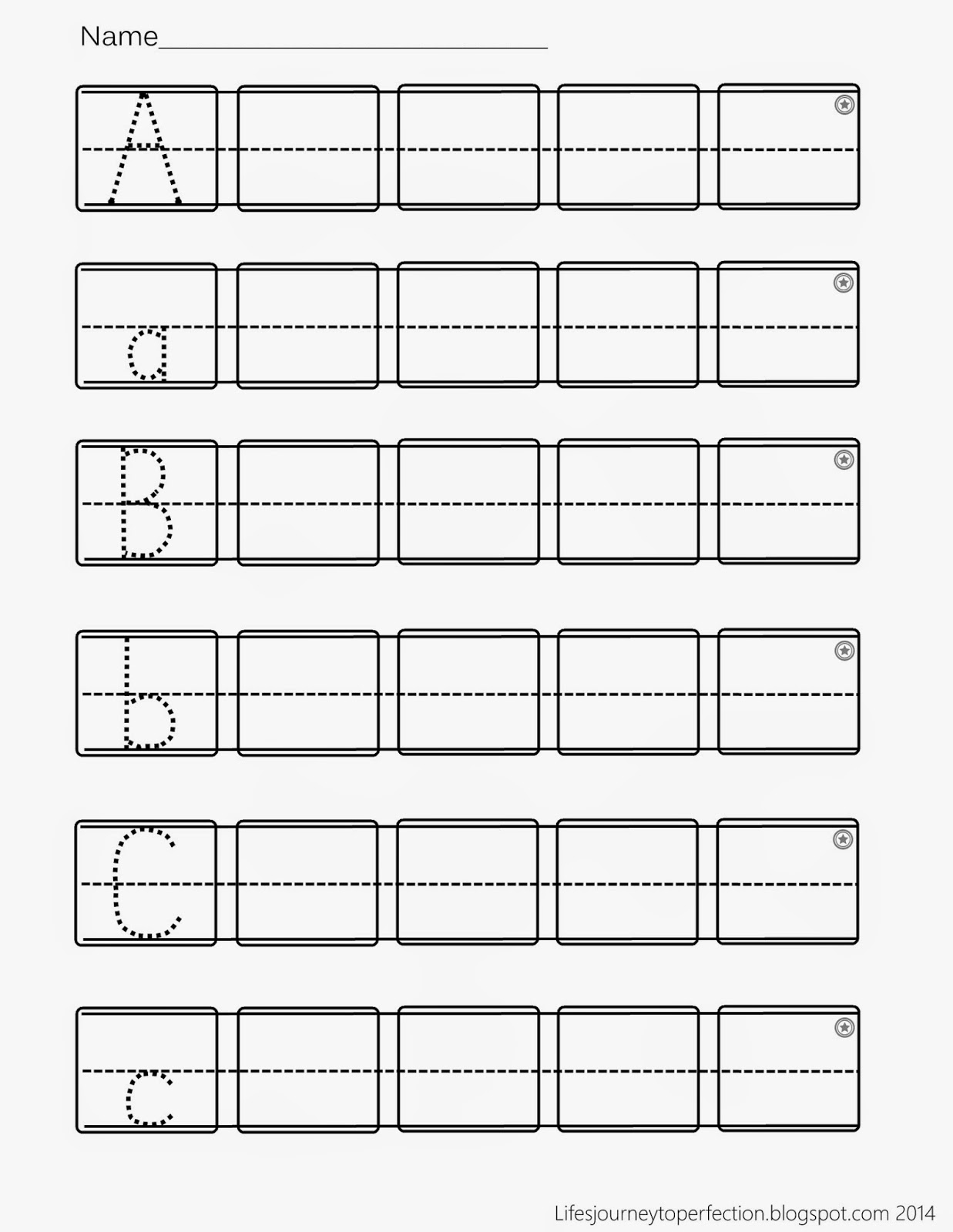 Abc Practice Handwriting Worksheets Printable