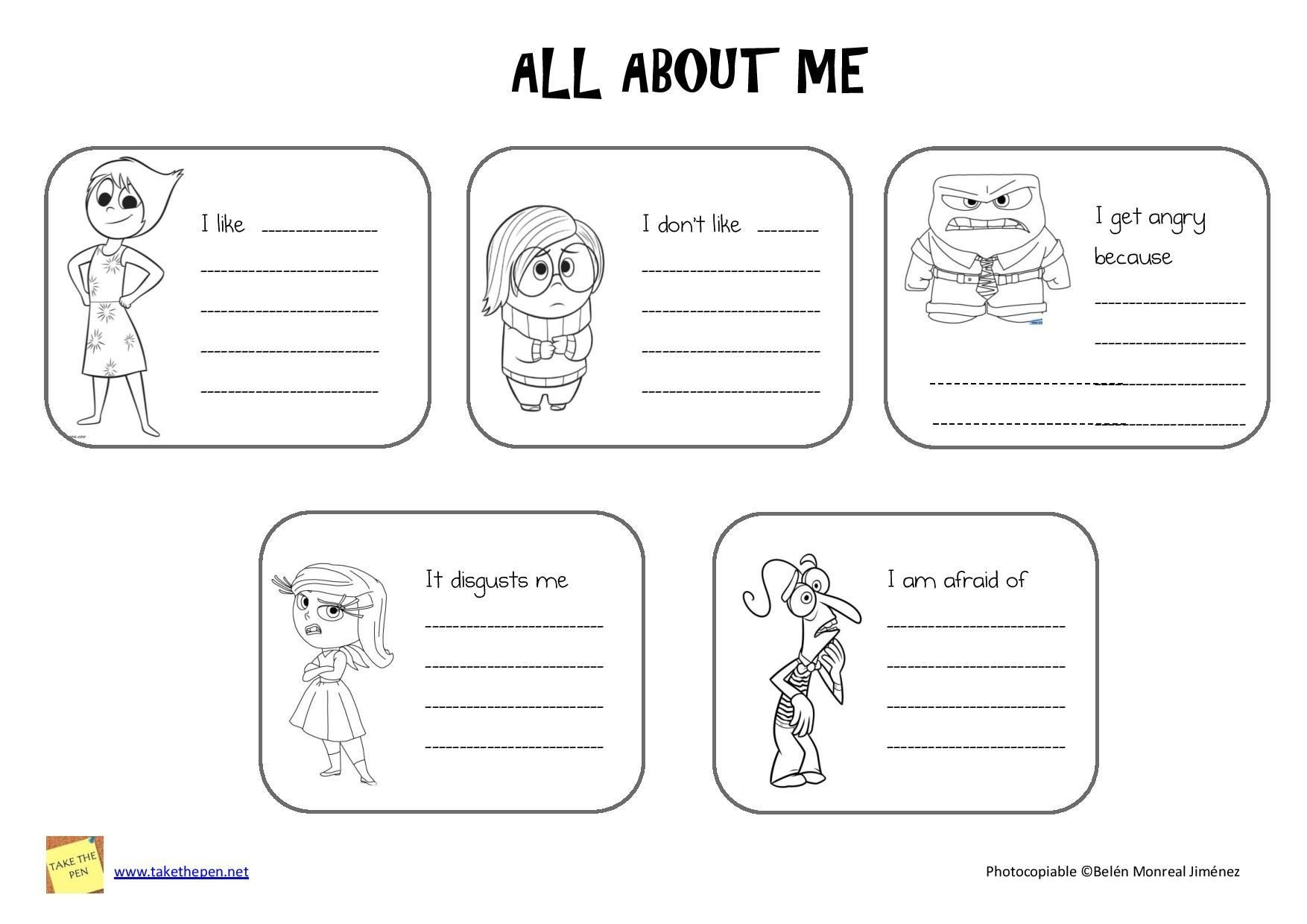 Free Printable Inside Out Worksheets