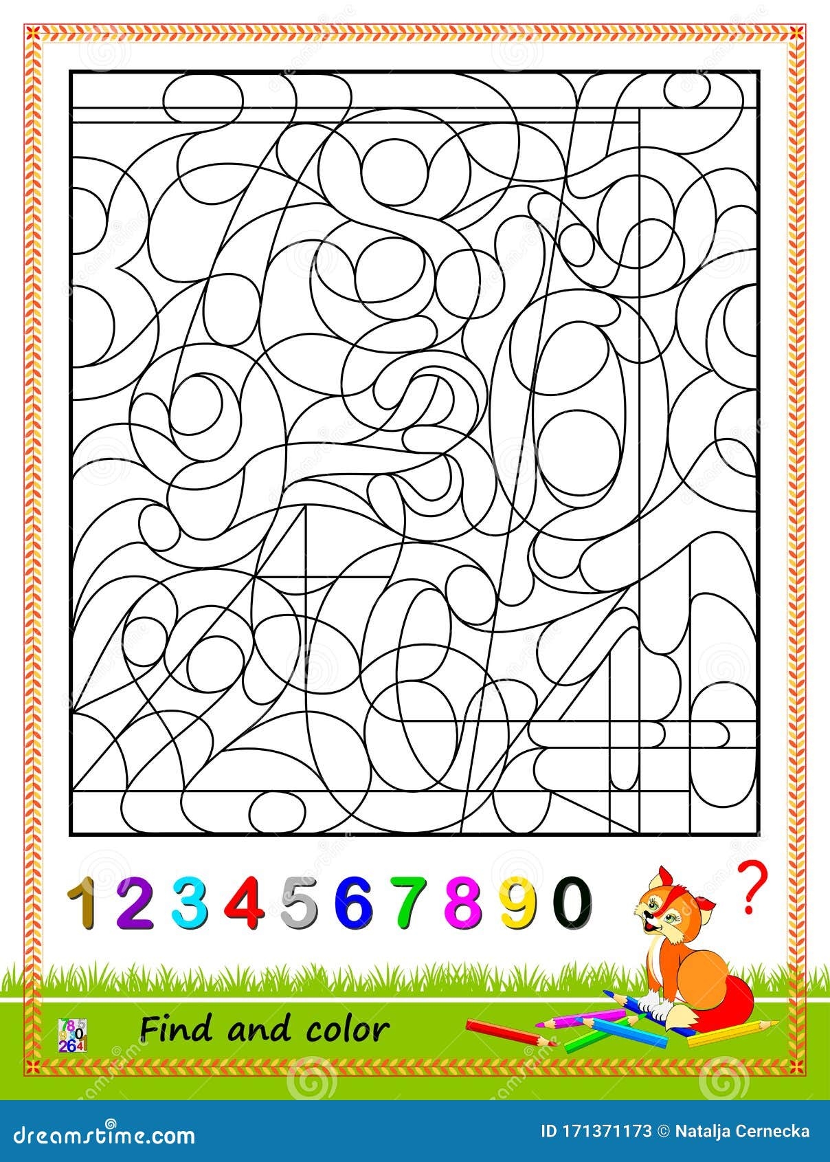 Math Education For Kids Logic Puzzle Game Find And Paint The 
