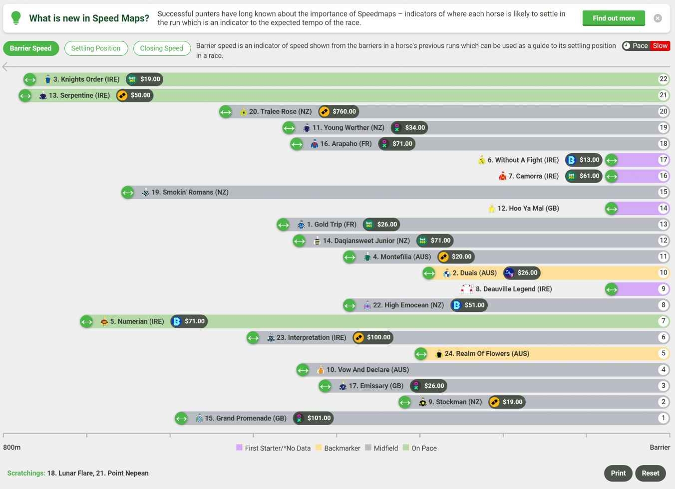 Racing Form Guide Printable