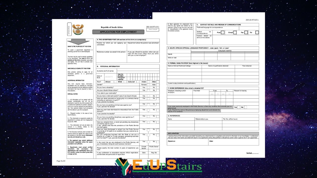 Z83 Form Download 2025