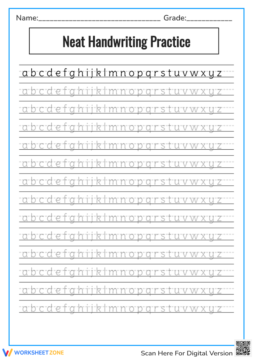 Neat Handwriting Worksheets amp Printable