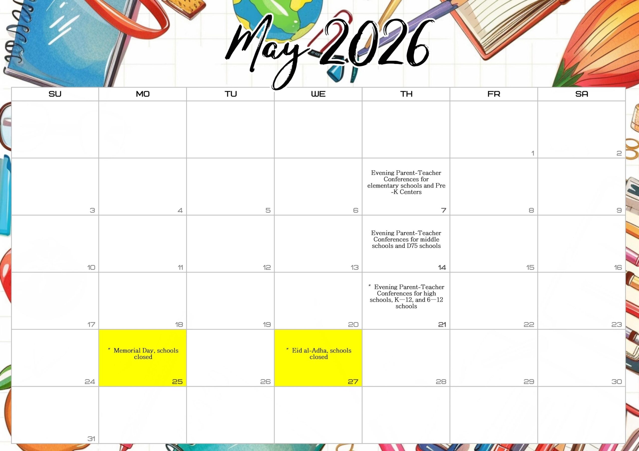 Dpscd Calendar 2025 2026 Printable