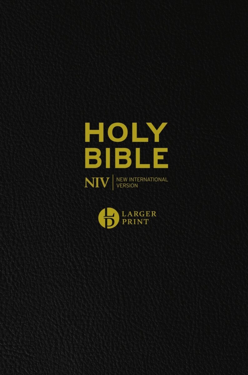 NIV Larger Print Black Leather Bible St Andrews Bookshop