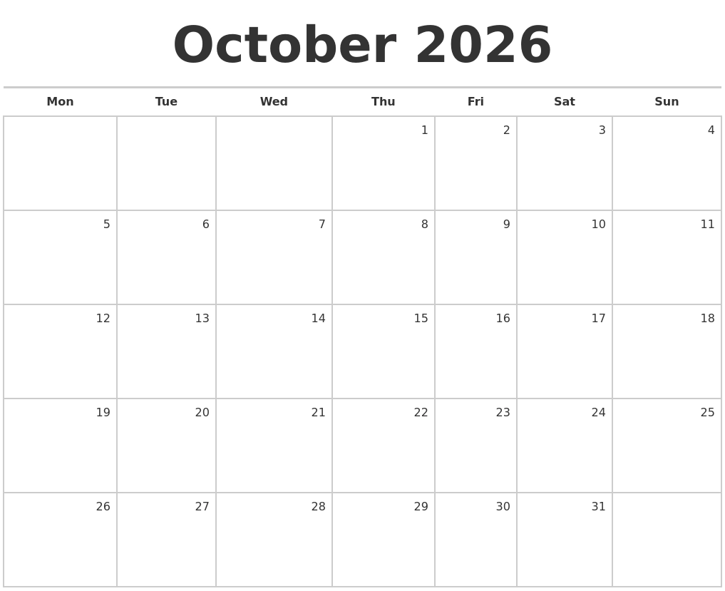 Printable Calendar November 2026 Wincalendar