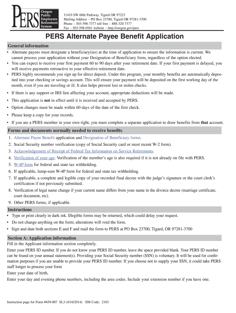 Oregon Pers Login Fill Out amp Sign Online DocHub