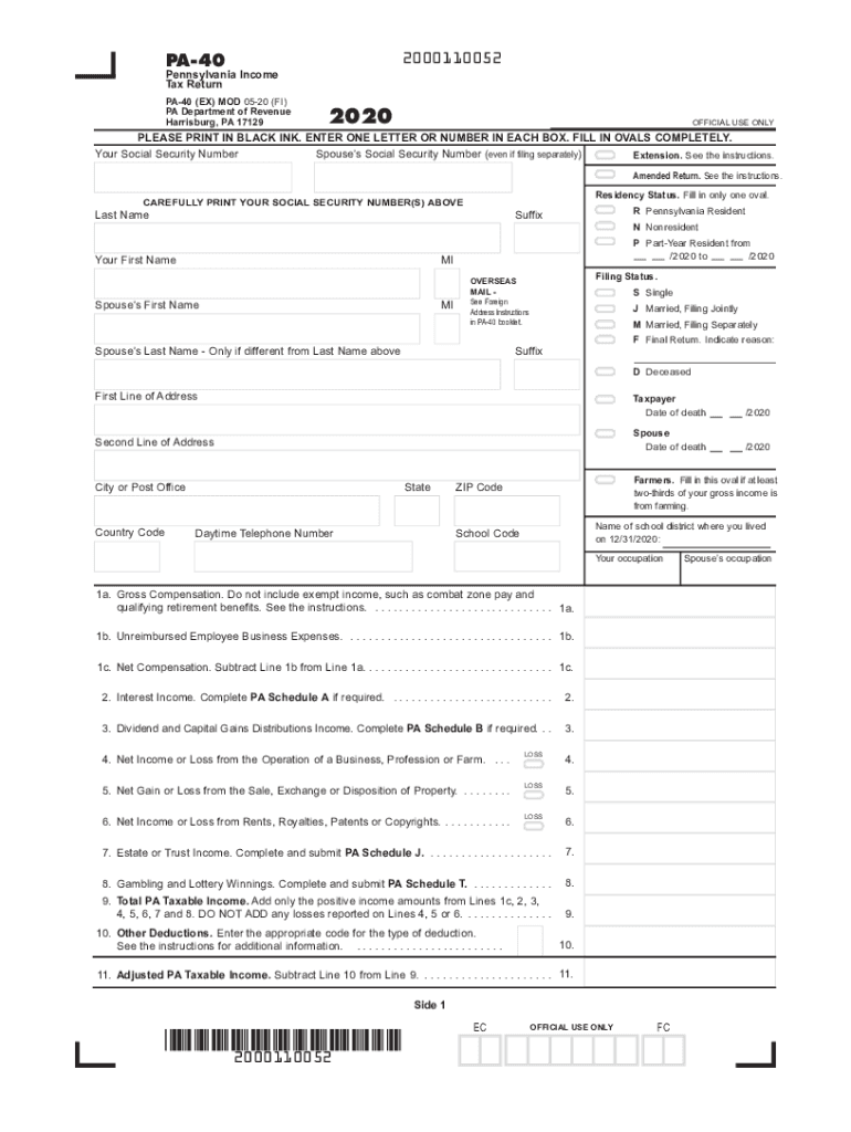 Pa Tax Forms Fill Out amp Sign Online DocHub