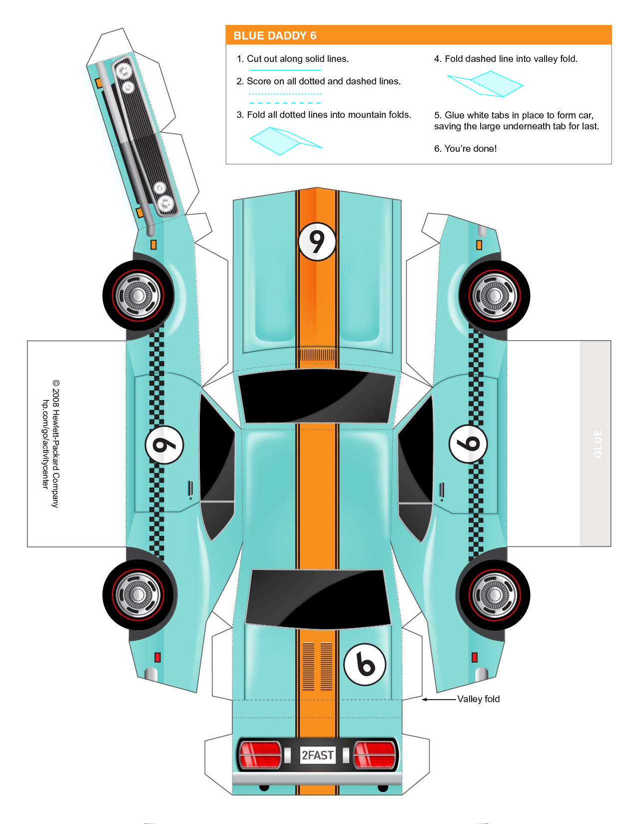 Race Car Template Printable