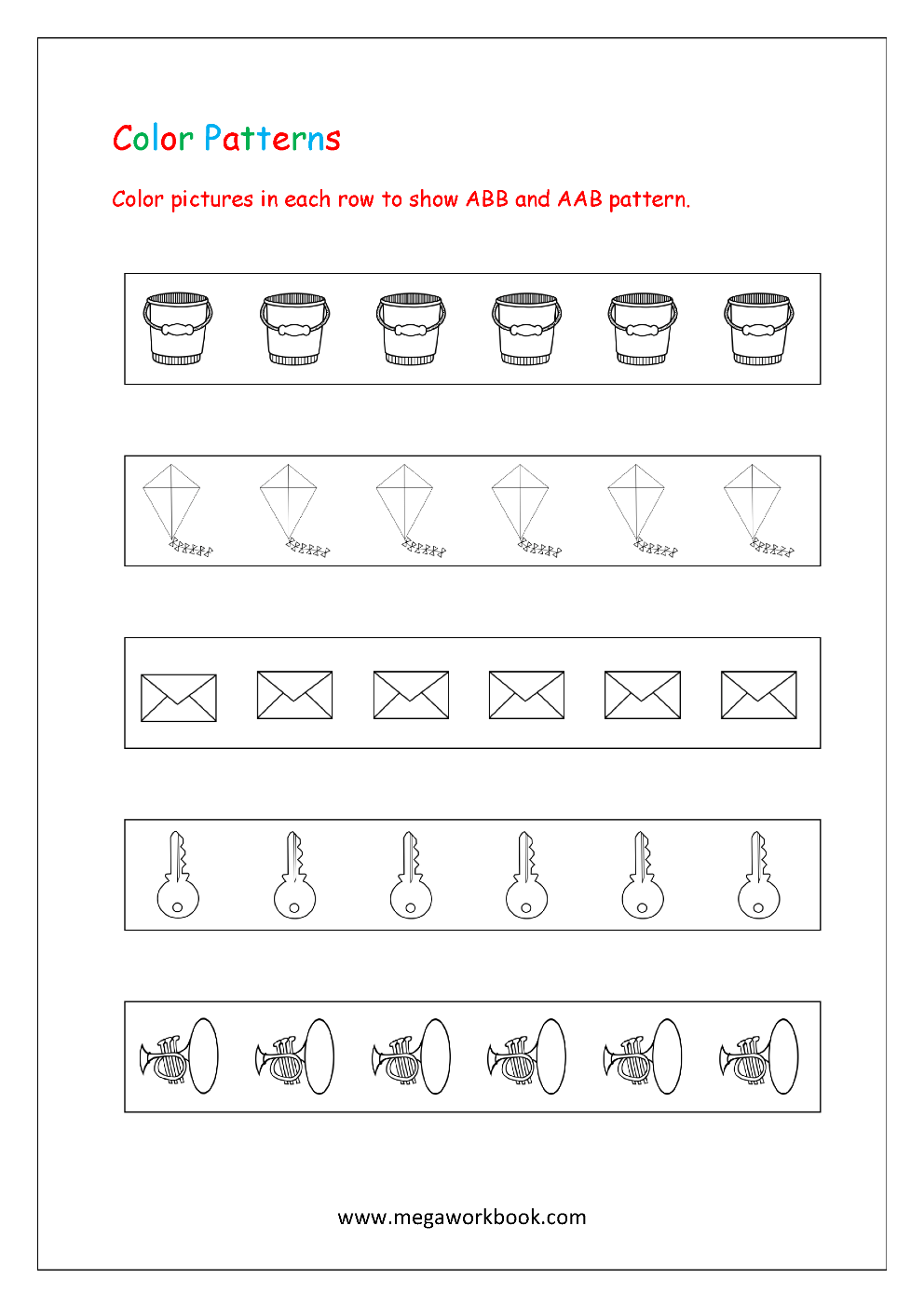 Patterns For Preschool Patterns For Kindergarten Pattern 