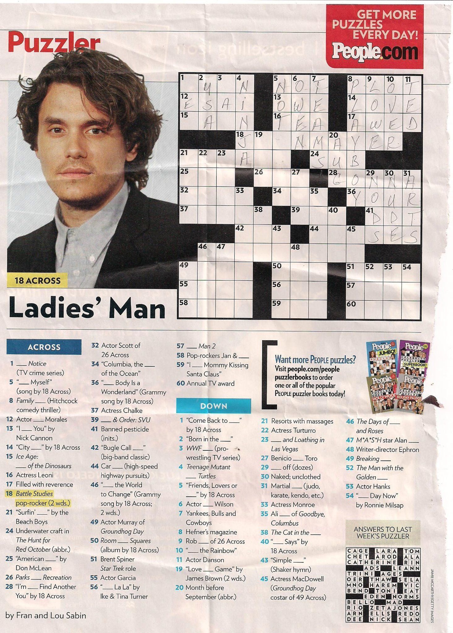 People s Magazine Crossword Puzzles Printable