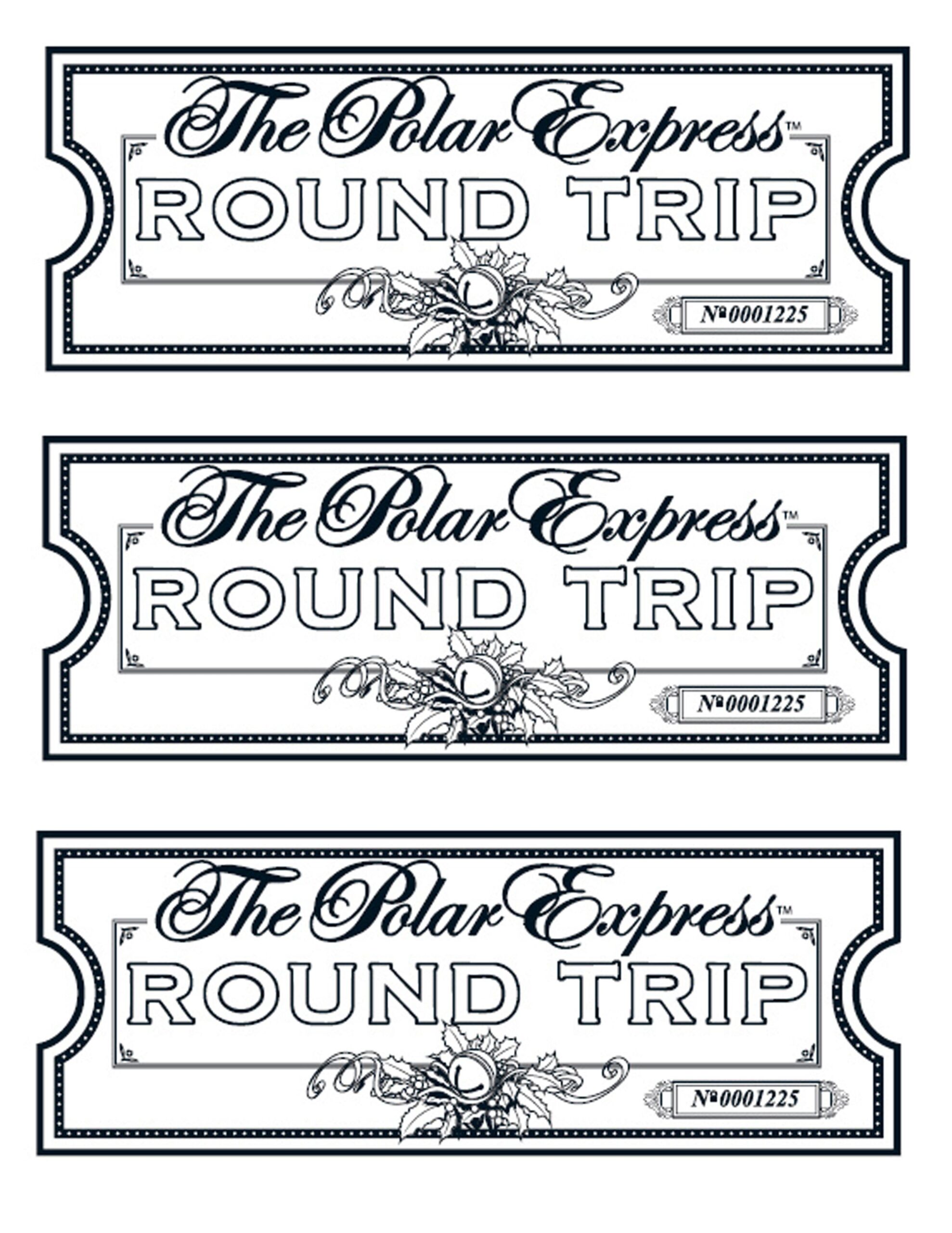 Free Printable Template Free Polar Express Tickets