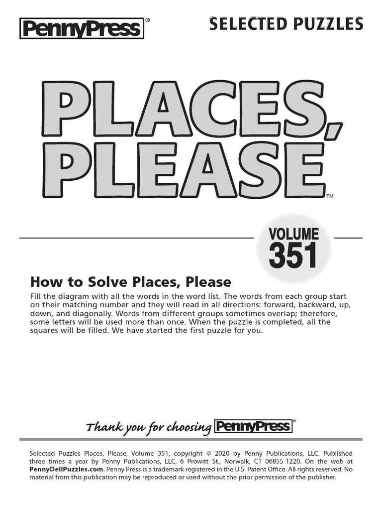 Print N Solve Books Places Please Vol 351 PDF Puzzles Word 