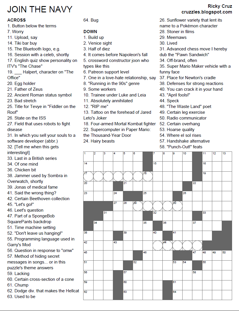 Philadelphia Inquirer Printable Crosswords