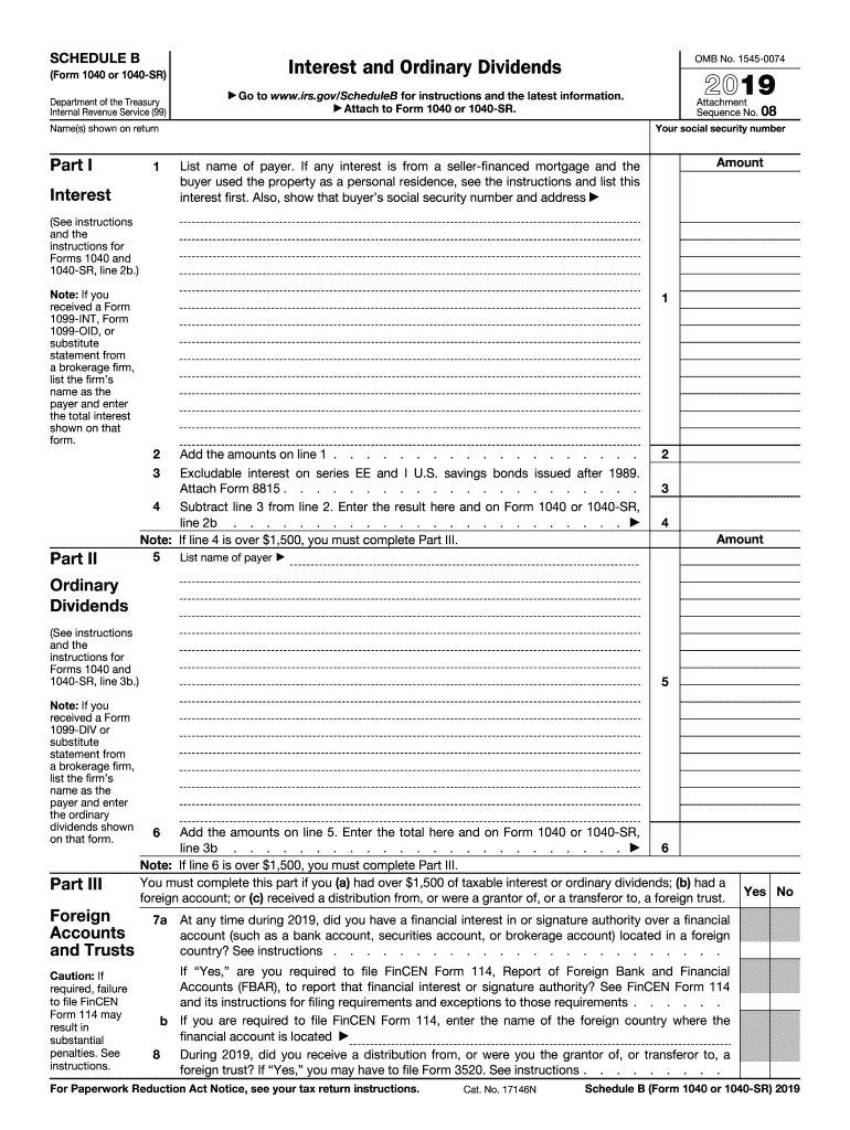 Irs Form Schedule B1